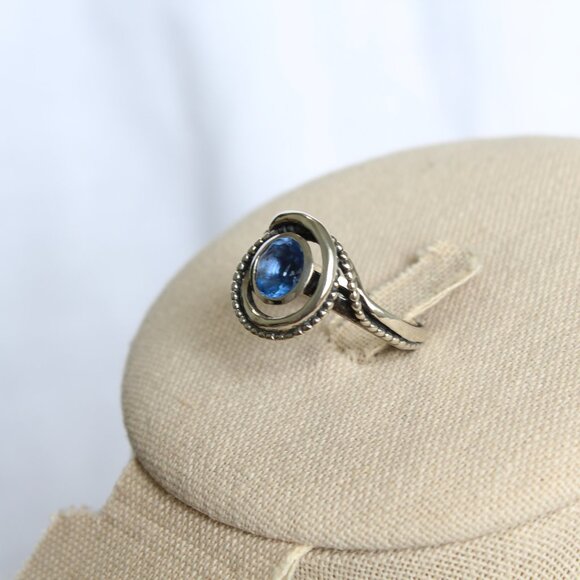 Or Paz PZ Israel Sterling Silver 925 Blue/Purple Fluorite Band Ring Size 8 - Picture 8 of 14